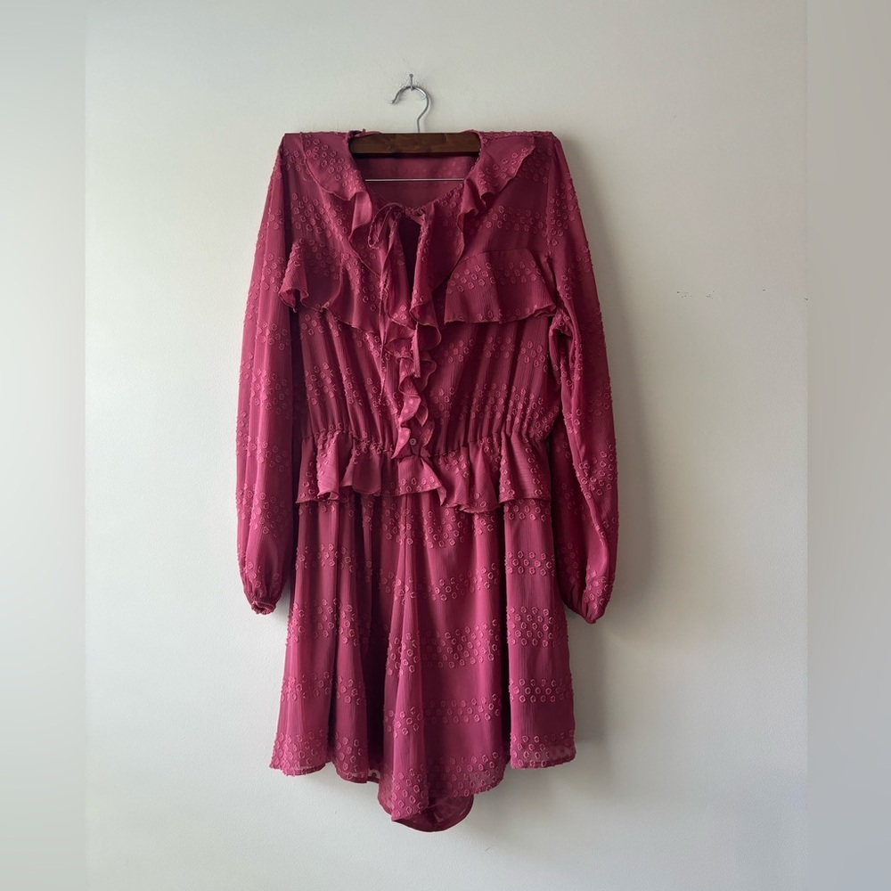 Zara Pink Ruffled Jumpsuit